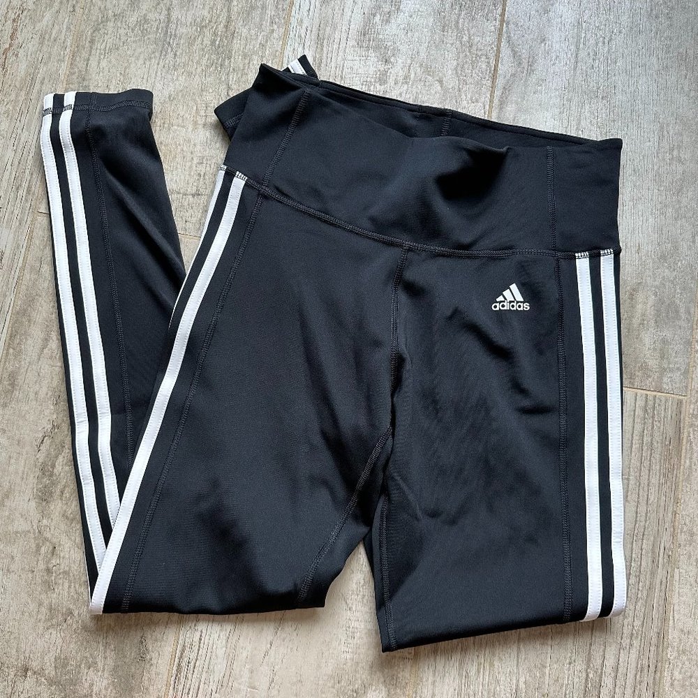 Adidas High Waisted Side Stripe Leggings